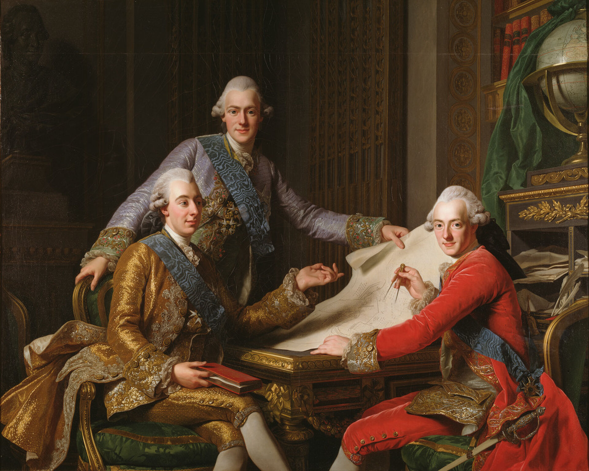 Alexander Roslin, Gustav III och hans bröder