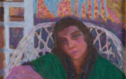 Pierre Bonnard, Interiör med kvinna i korgstol