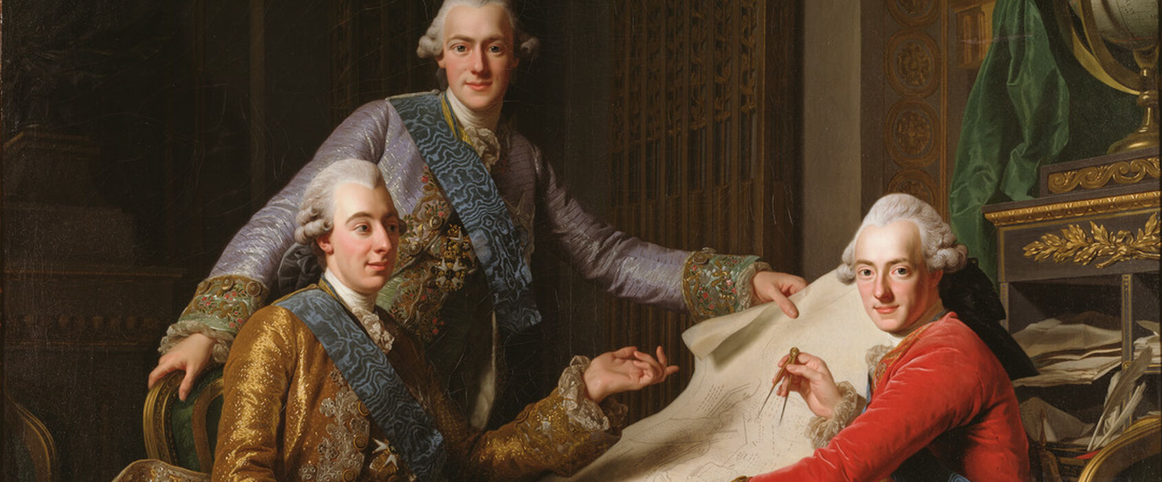 Alexander Roslin, Gustav III och hans bröder