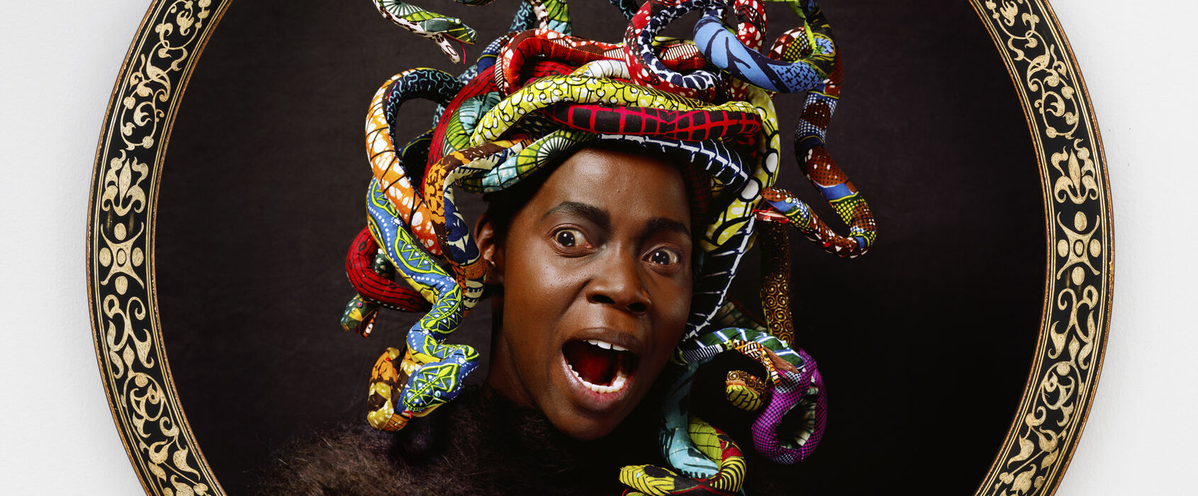 Yinka Shonibare, Medusa West, 2015. Digital chromogenic print. © Yinka Shonibare CBE. Courtesy James Cohan, New York.