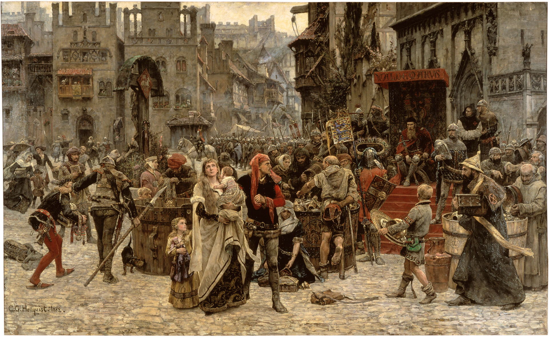 Carl Gustaf Hellqvist, Valdemar Atterdag brandskattar Visby 1361