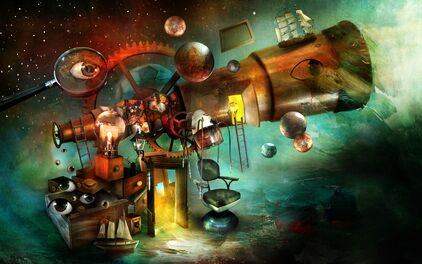 Wondrous things in Villa Curiosa, illustration by Alexander Jansson.
