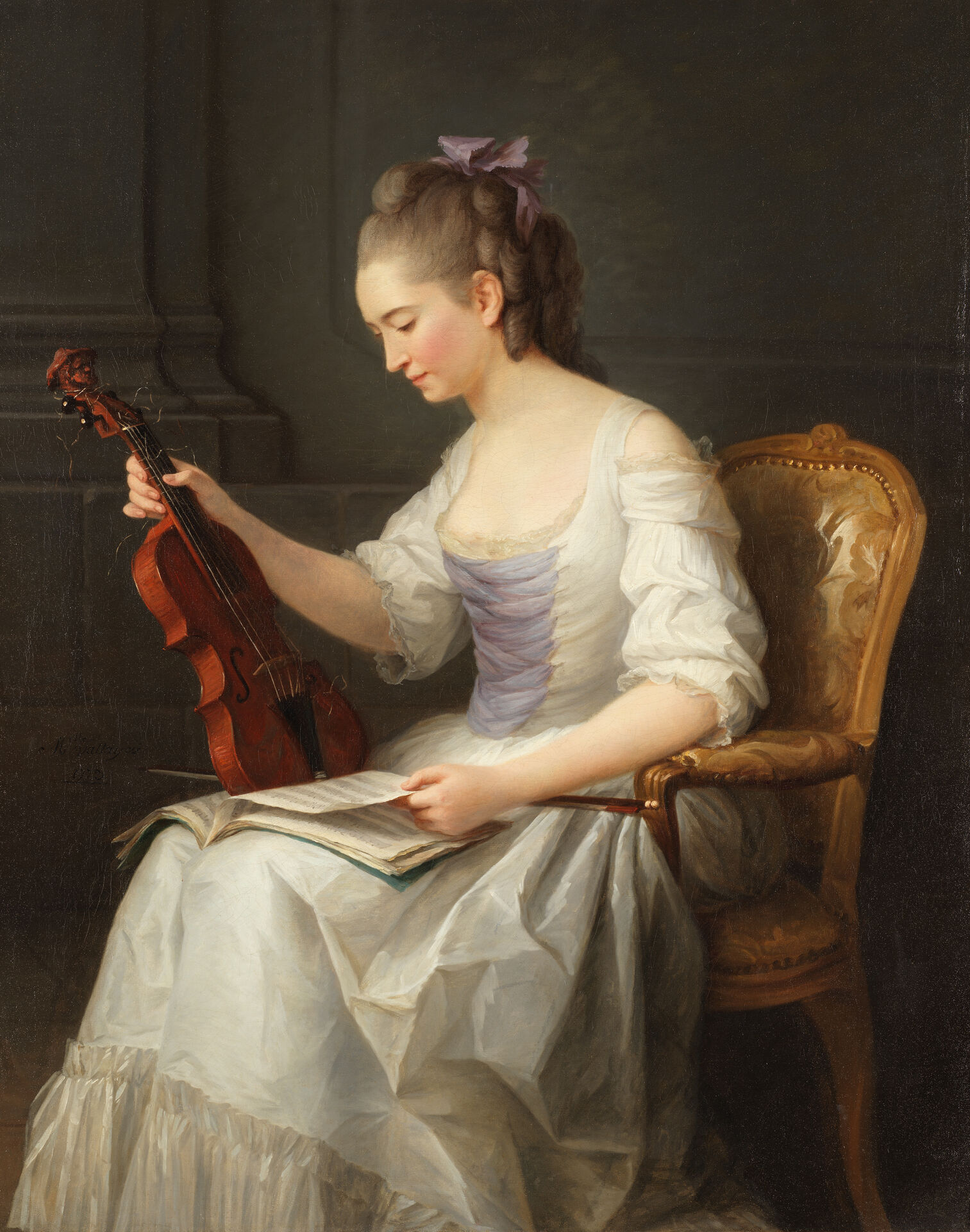 Anne Vallayer-Coster, Porträtt av en violinist