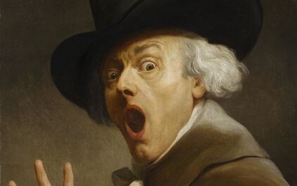 Joseph Ducreux, Self-portrait, entitled La Surprise en terreur, 1790’s, oil on canvas