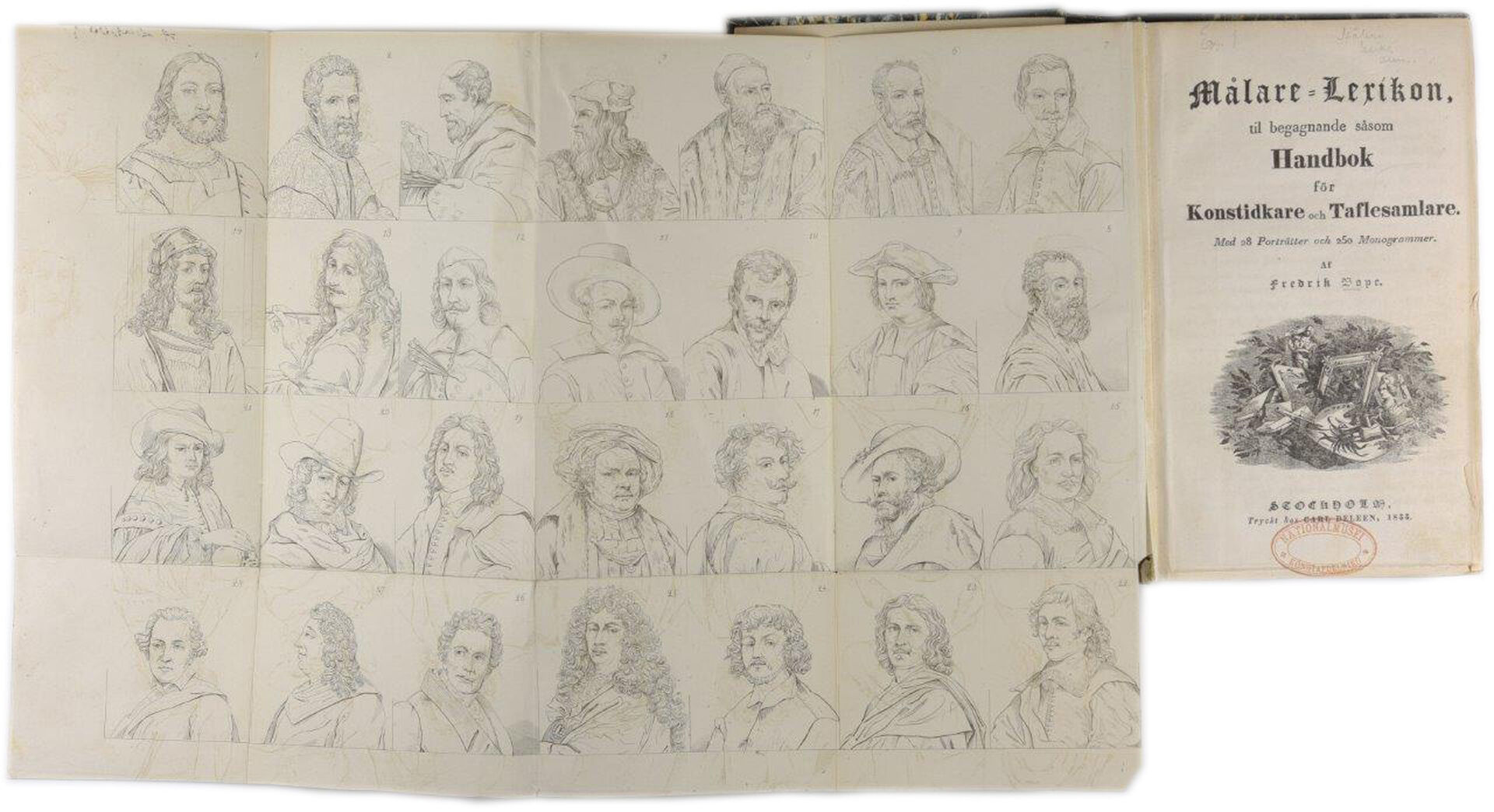 Fredrik Boye, Målare-lexikon til begagnande såsom handbok för Konstidkare och Taflesamlare, Stockholm, 1833.