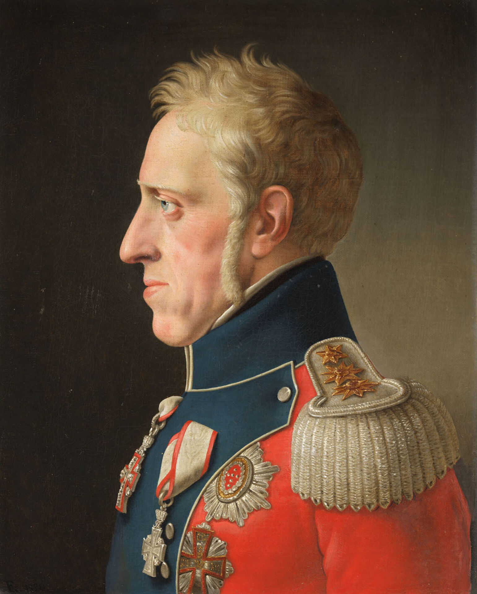 Christoffer Wilhelm Eckersberg, Frederik VI of Denmark (1768–1839), 1820. Oil on canvas. Nationalmuseum.