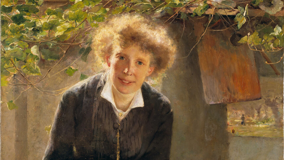 伯莎·韦格曼（Bertha Wegmann），《珍妮·鲍克肖像》（Portrait of Jeanna Bauck）