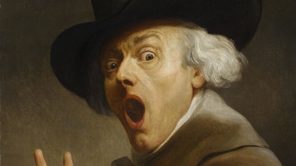 Joseph Ducreux、Självporträtt、kallat La Surprise en terreur