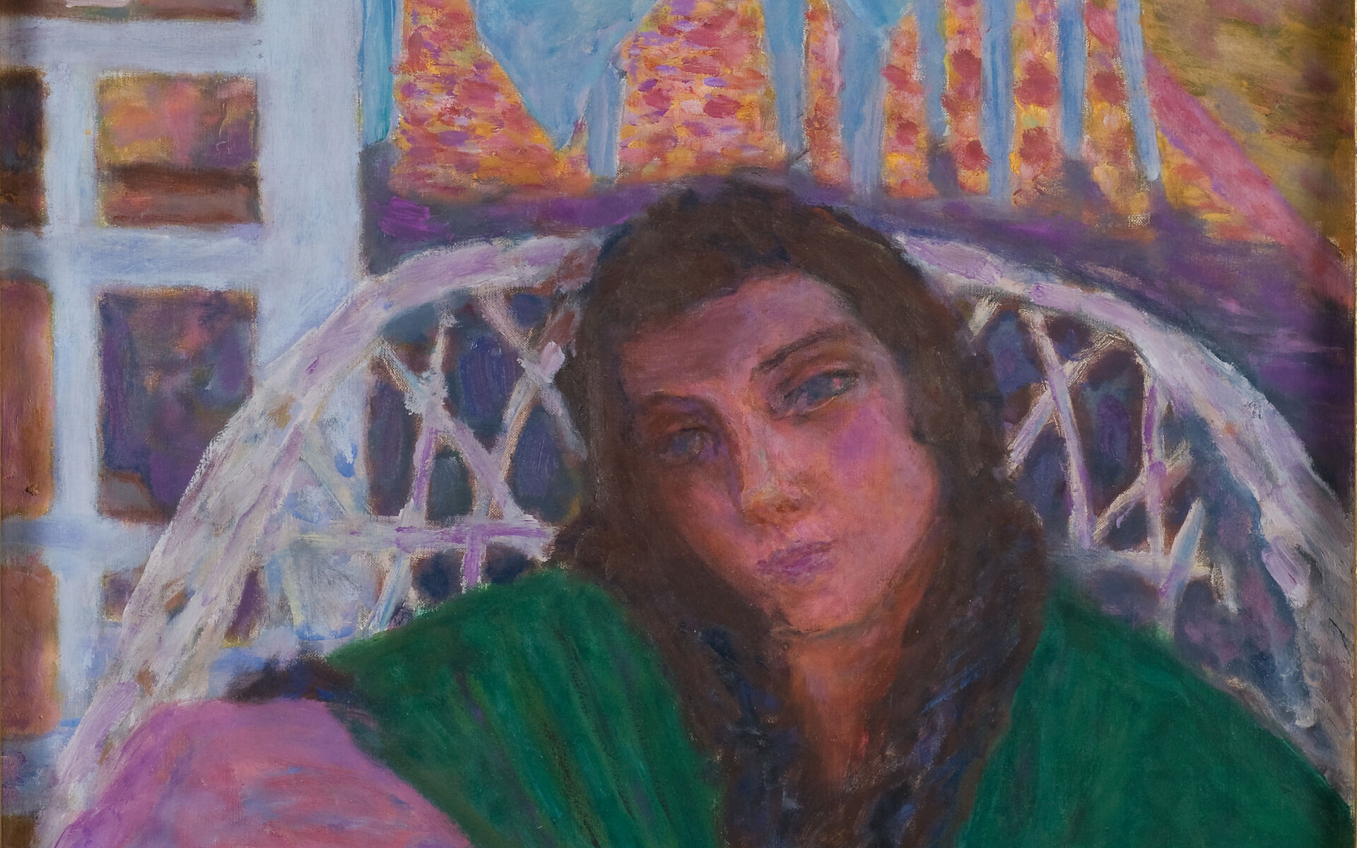 Pierre Bonnard, Interiör med kvinna i korgstol