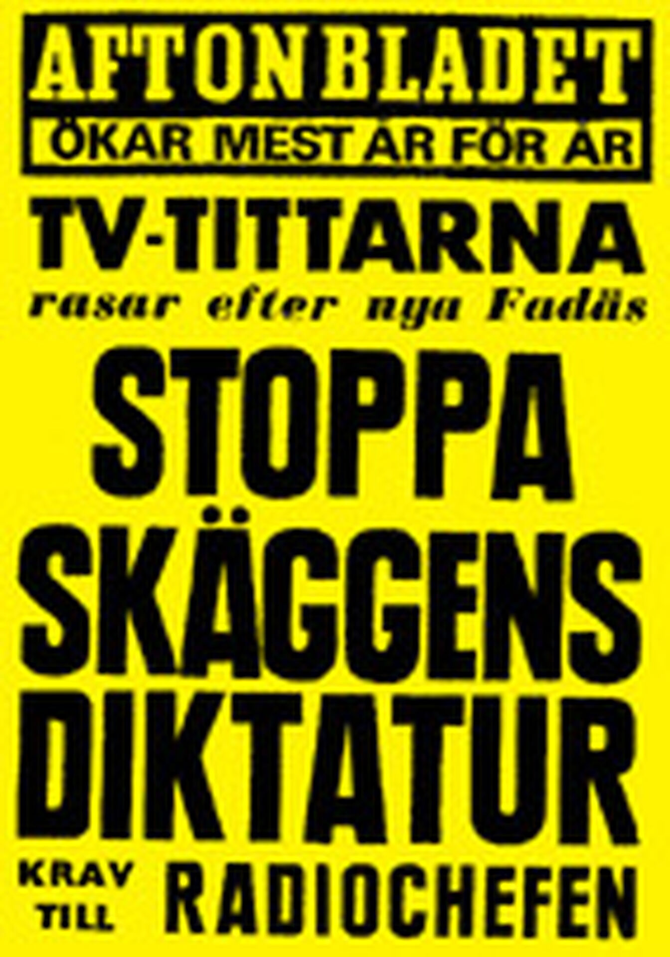 Newspaper Placard, featuring Yngve Gamlin's Skäggen