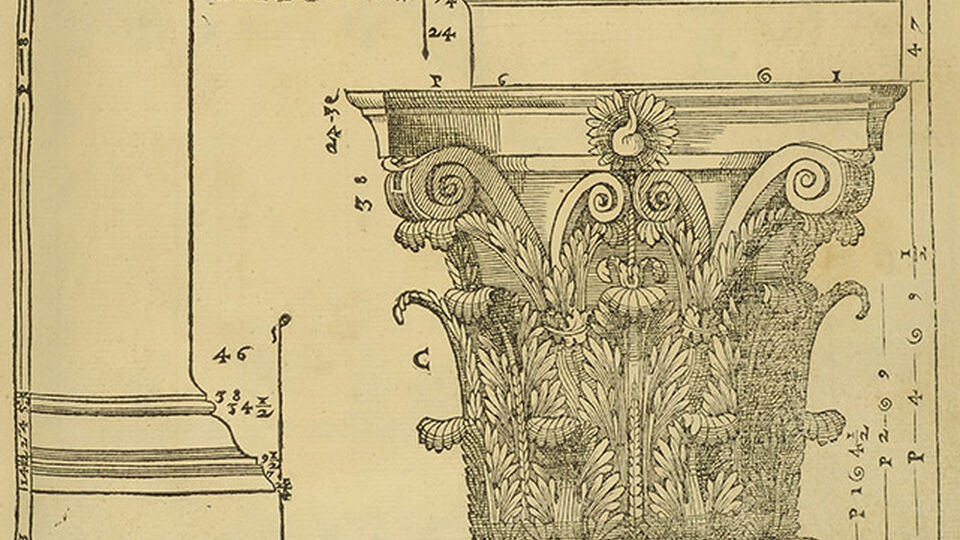 Andrea Palladio Kapitäl från I quattro libri dell'architettura