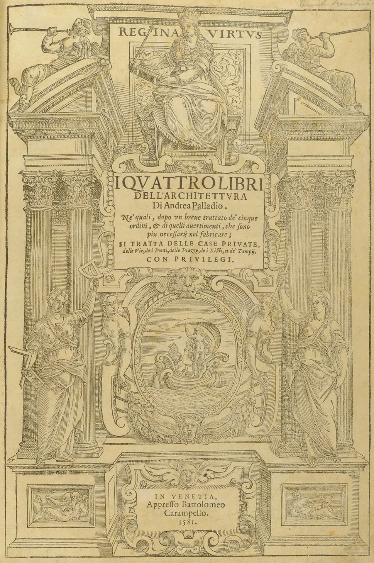 Title page, from I quattro libri dell’architettura by Andrea Palladio