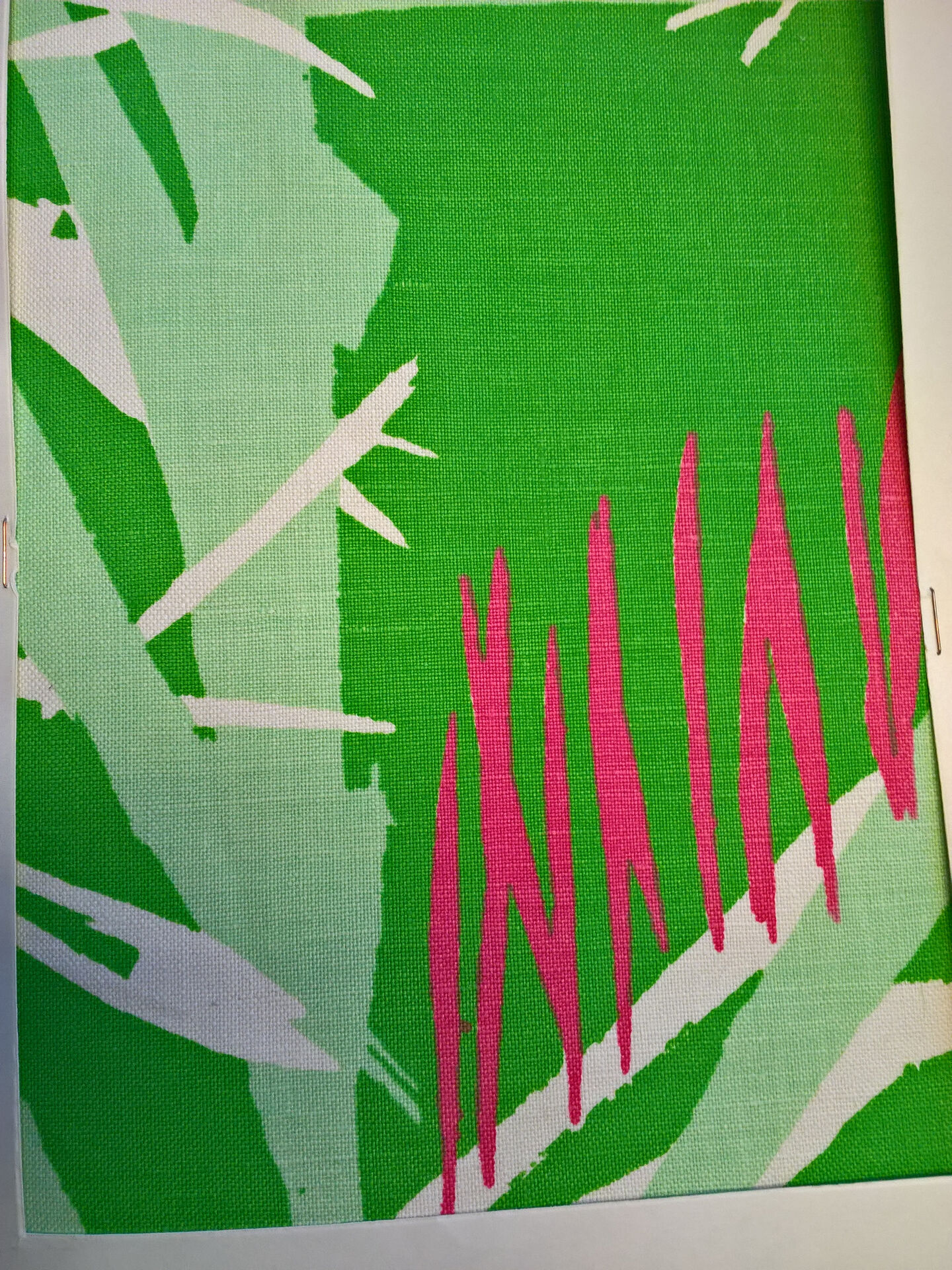 Printed textile Getting Married (green), Yngve Gamlin,