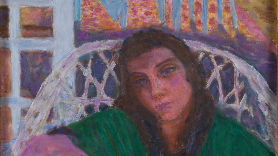 Pierre Bonnard, Interiör med kvinna i korgstol