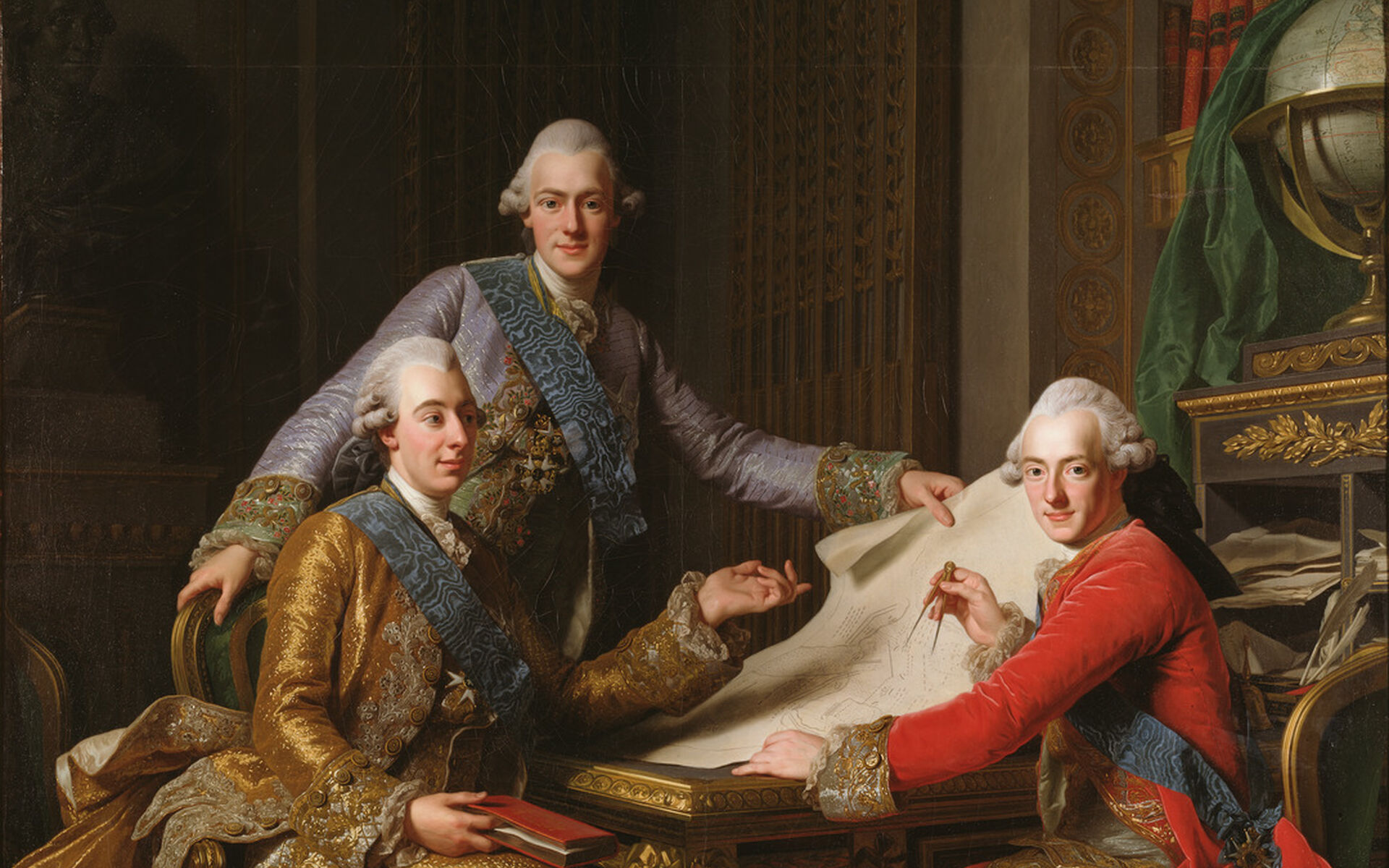 Alexander Roslin, Kustaa III ja hänen veljensä