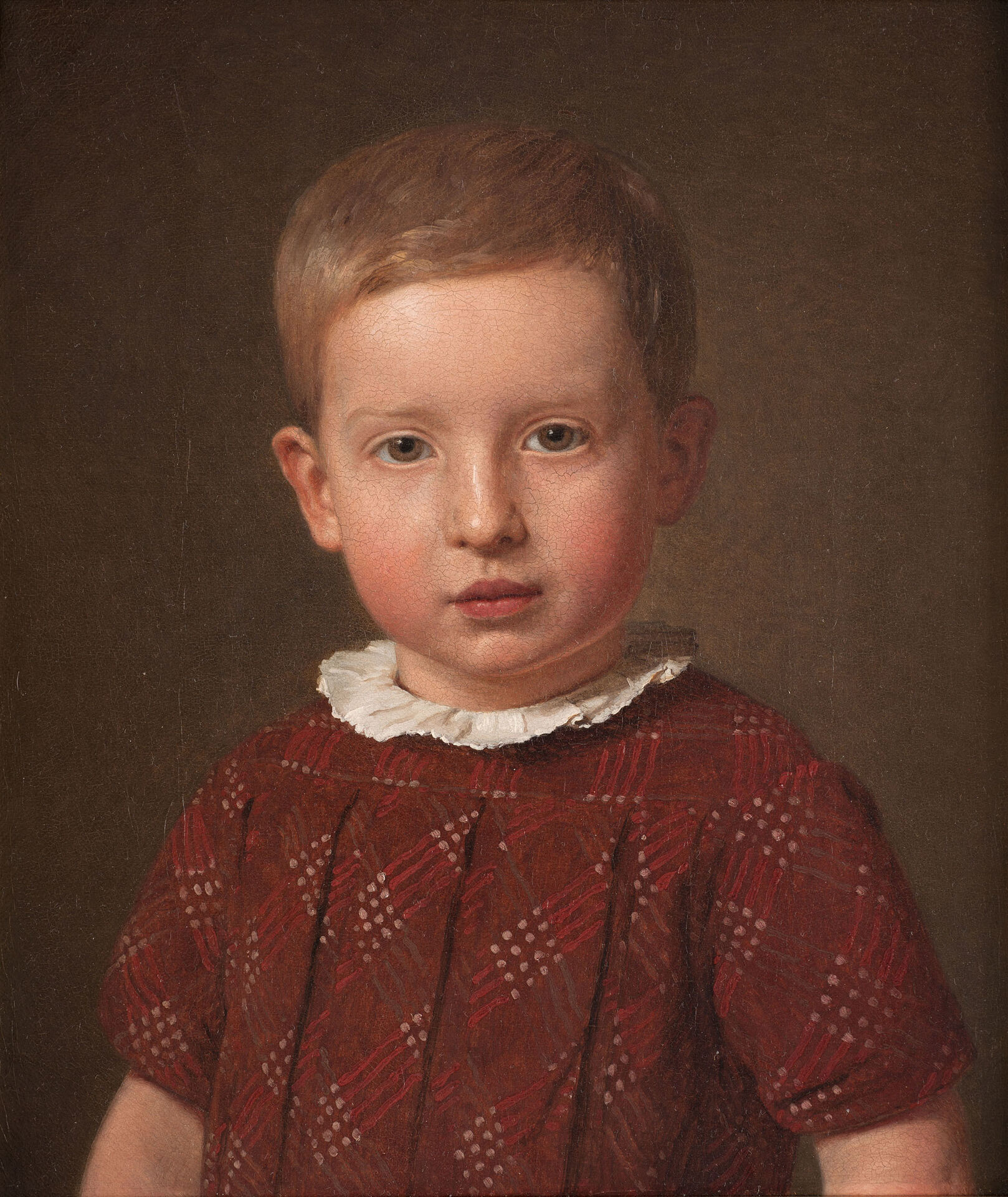 Christen Købke, The artist's nephew , the artist and headmaster Johan Jacob Krohn as a child, 1846. Oil on canvas. Nationalmuseum