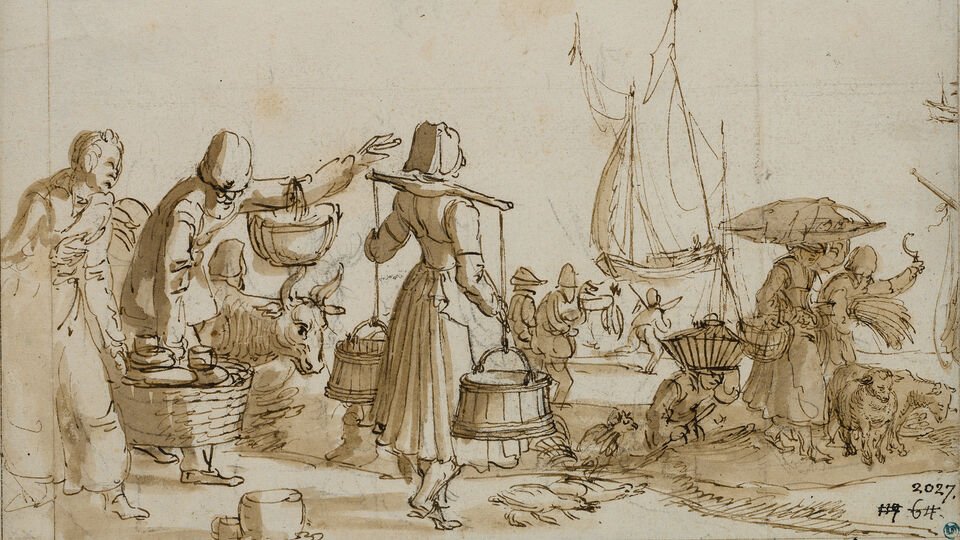 Claes Jansz. Visscher d.y., Hamnscen