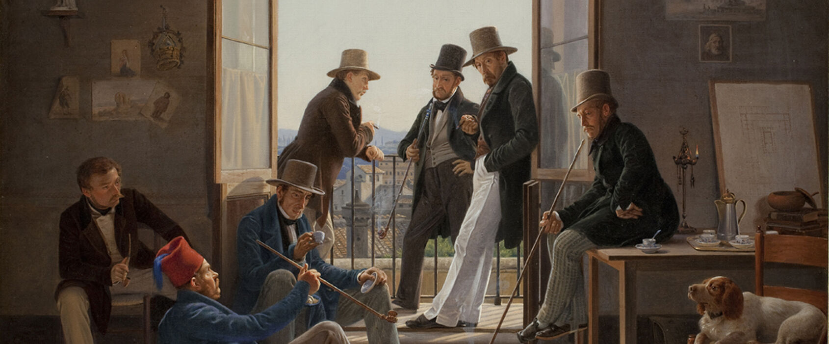 Constantin_Hansen, A Group of Danish Artists in Rome, Statens Museum for Kunst