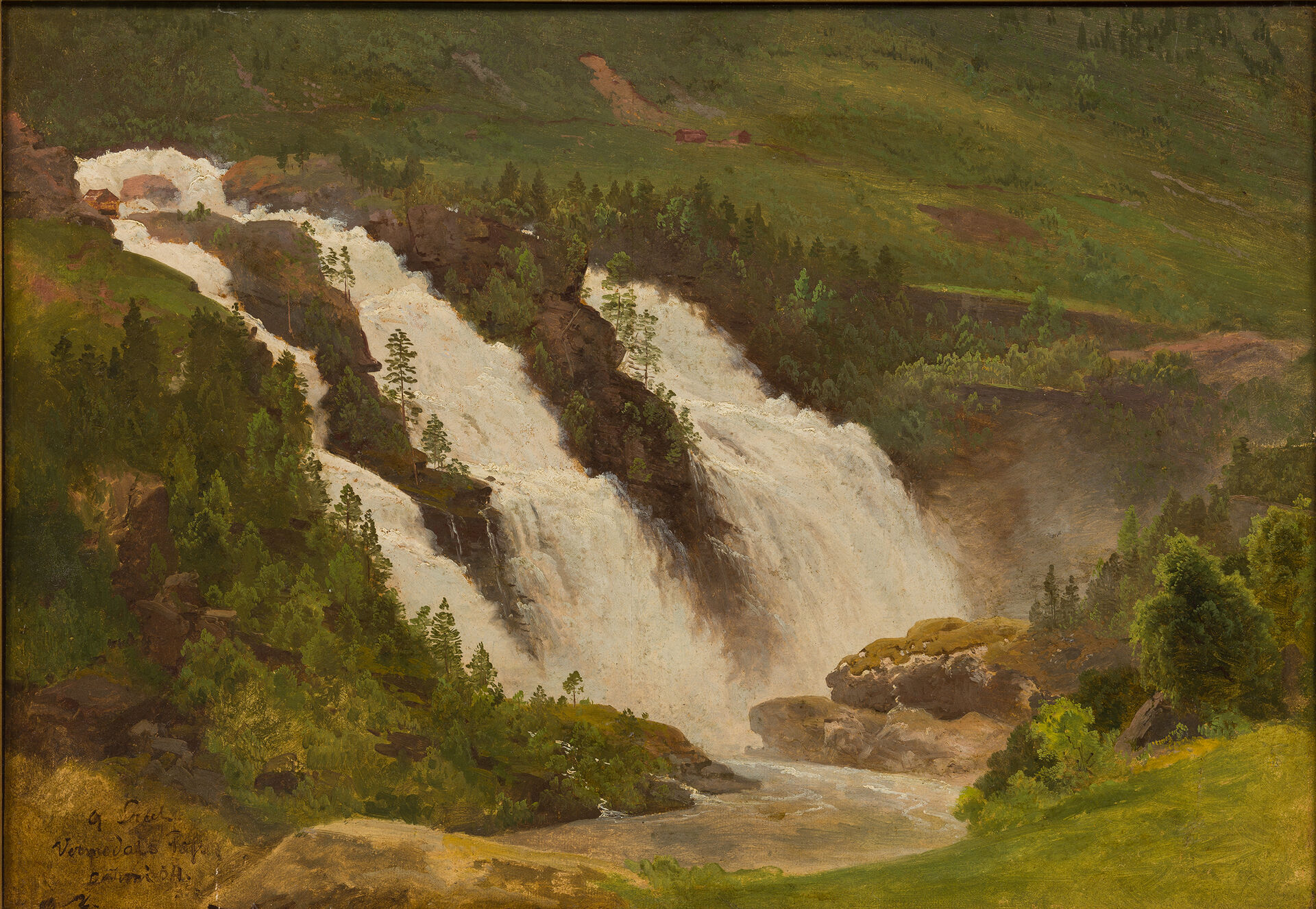 Georg Eduard Otto Saal, Study of Vermafossen Waterfall