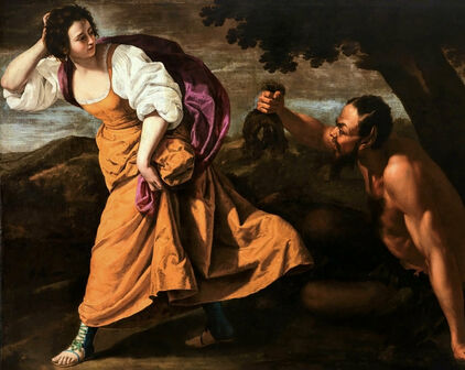 En satyr överfaller nymfen Corisca och tar tag i hennes hår, men får bara tag i en peruk, vilket gör att hon kan undkomma.