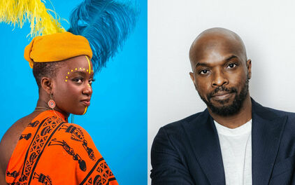 Kollage av två fotografiska porträtt.