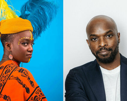 Kollage av två fotografiska porträtt.