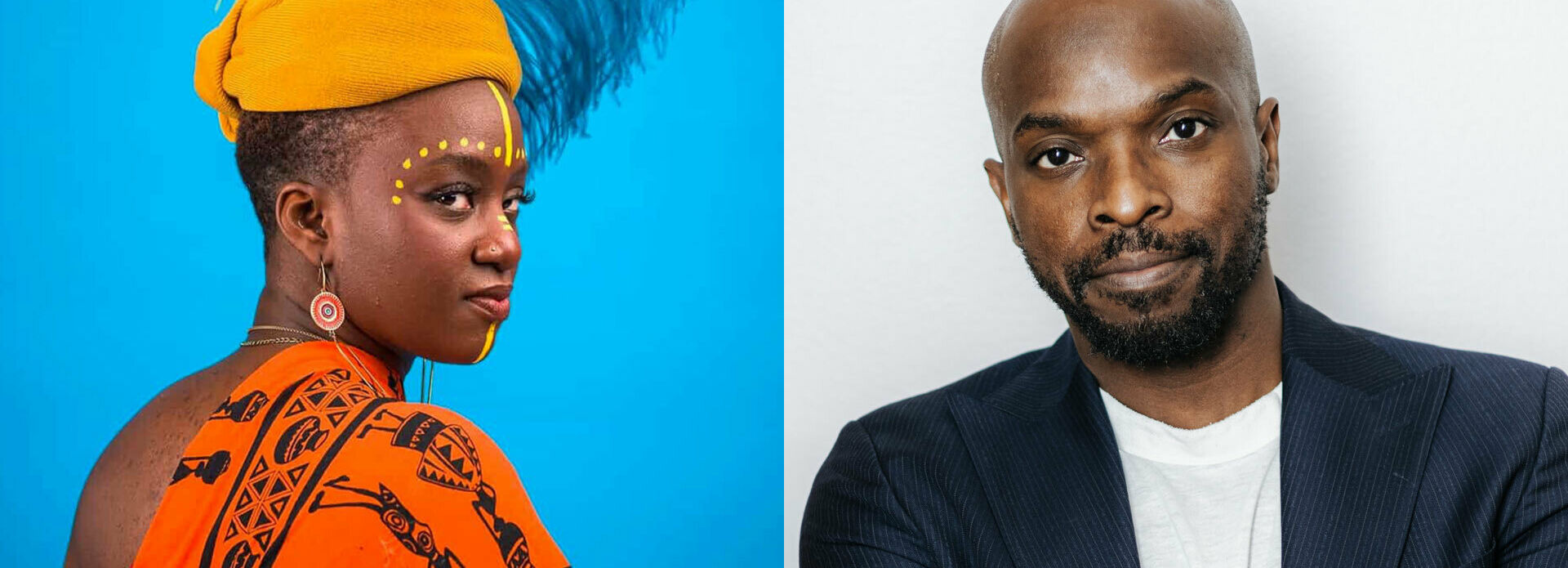 Kollage av två fotografiska porträtt.