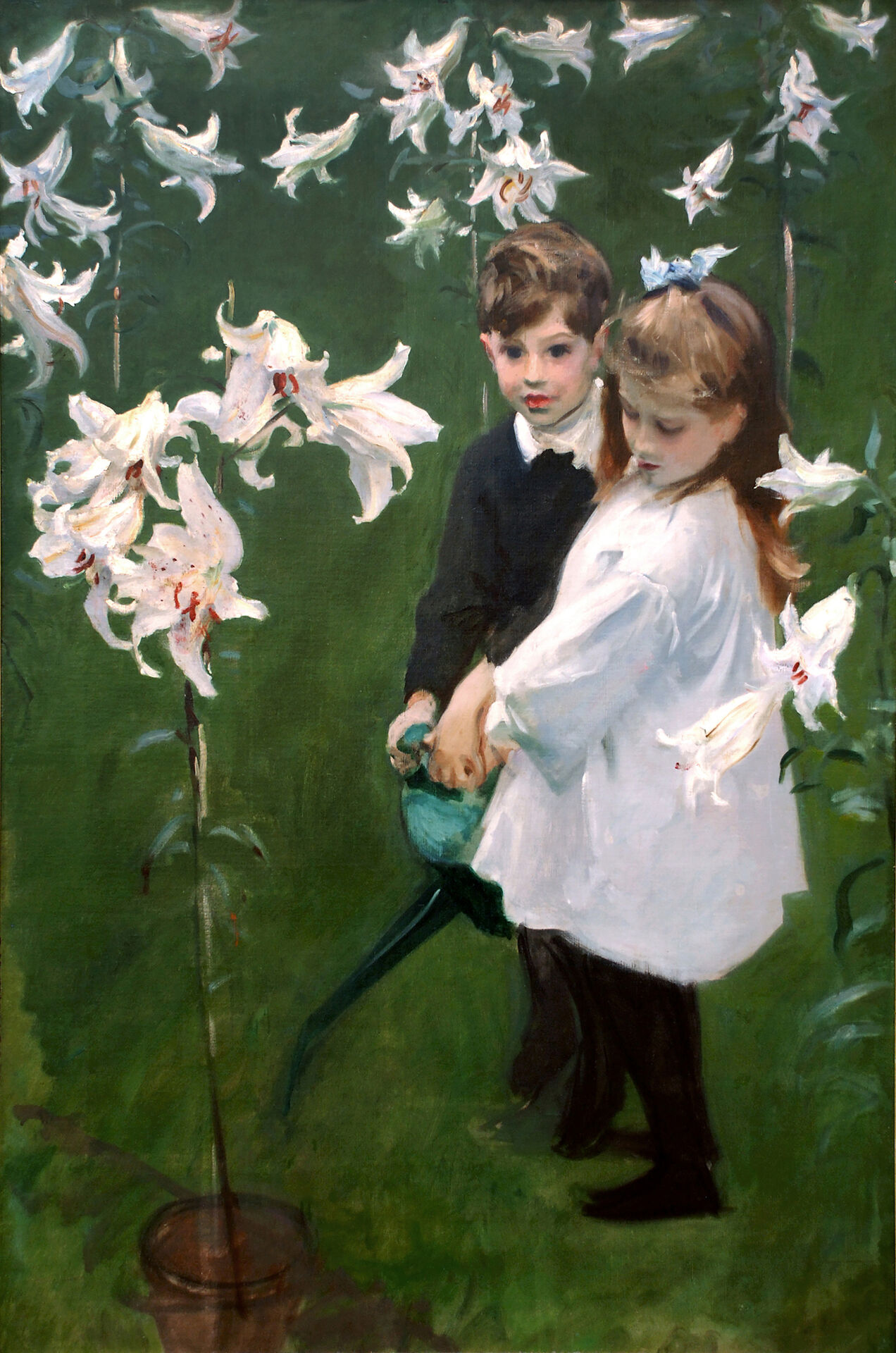 John Singer Sargent, Trädgårdsstudie av barnen Vickers, 1884 Collection of the Flint Institute of Arts, Flint, Michigan. Gåva från the Viola E. Bray Charitable Trust via Mr. and Mrs. William L. Richards.