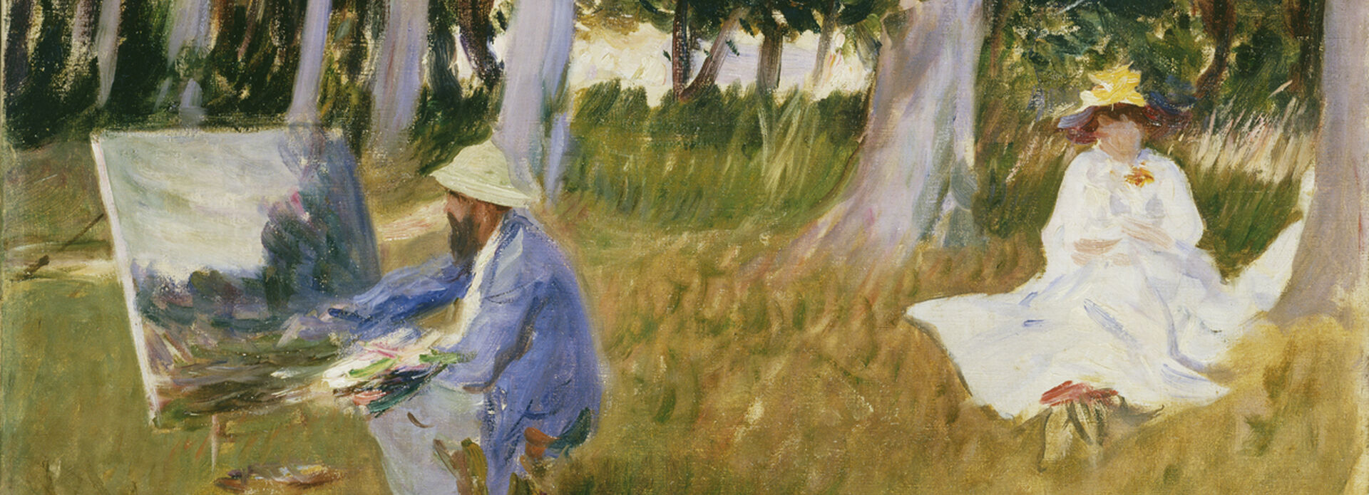 John Singer Sargent, Claude Monet målar i utkanten av en skog, 1885? ©Tate, London 2017