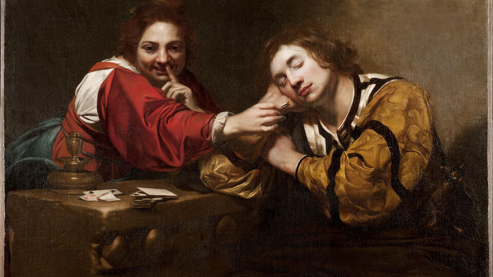 Nicolas Regnier, Sleeper Awakened by a Young Woman with Fire